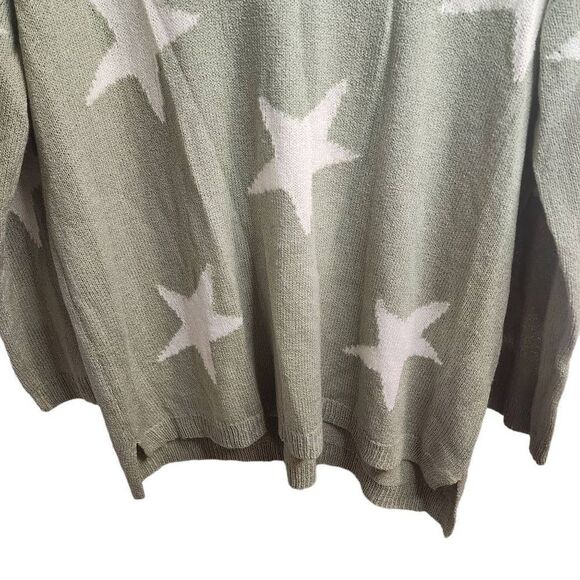 A Beautiful Soul NWT Sage Star V Neck Pullover Lightweight Beach Sweater Size 18 - Picture 6 of 11